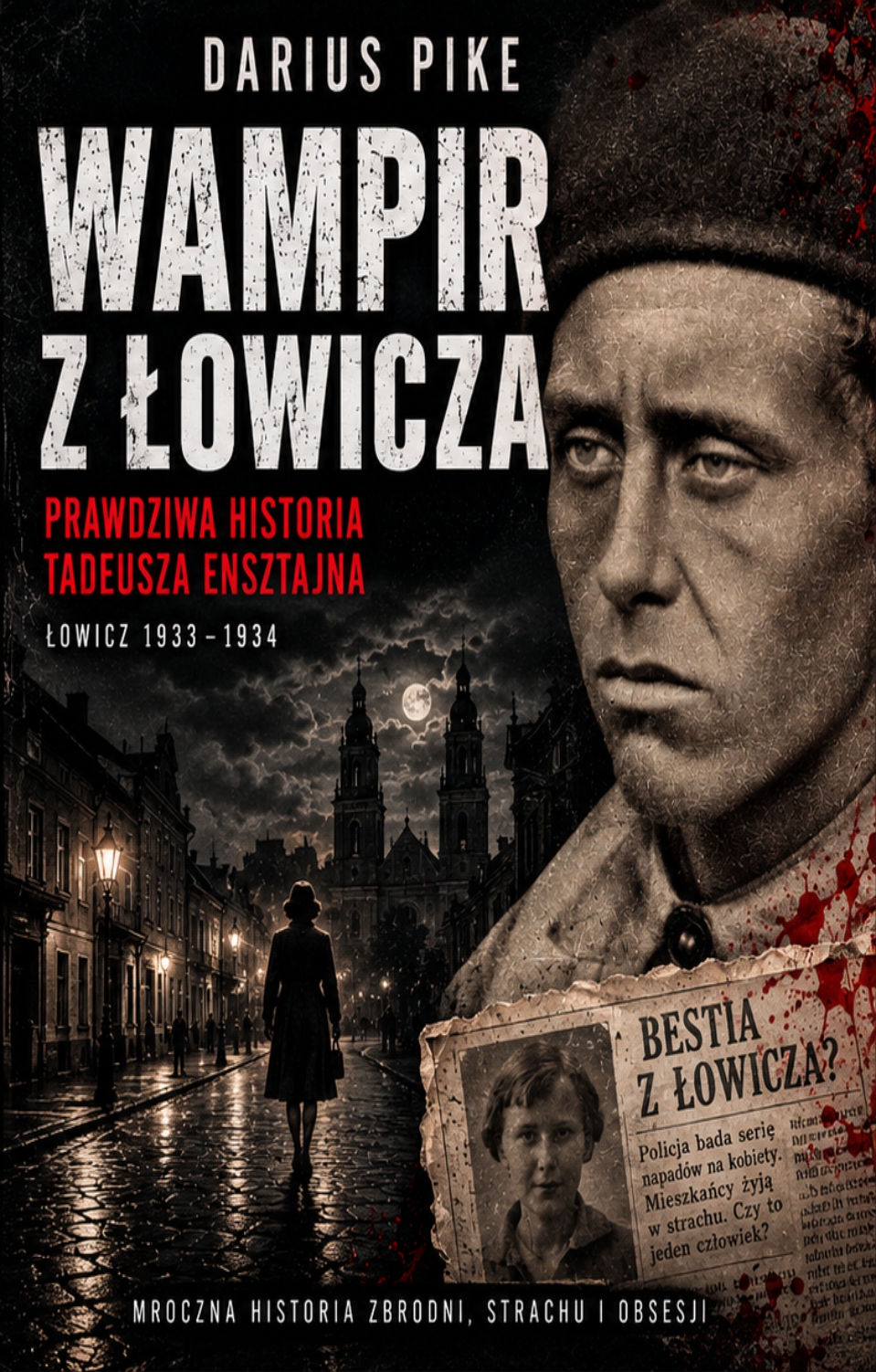 Okładka książki Wampir z Łowicza autorstwa Dariusa Pike'a